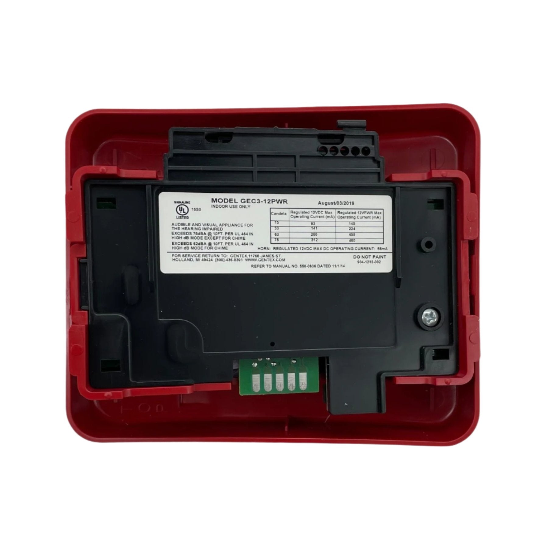 Gentex GEC3-12PWR - The Fire Alarm Supplier