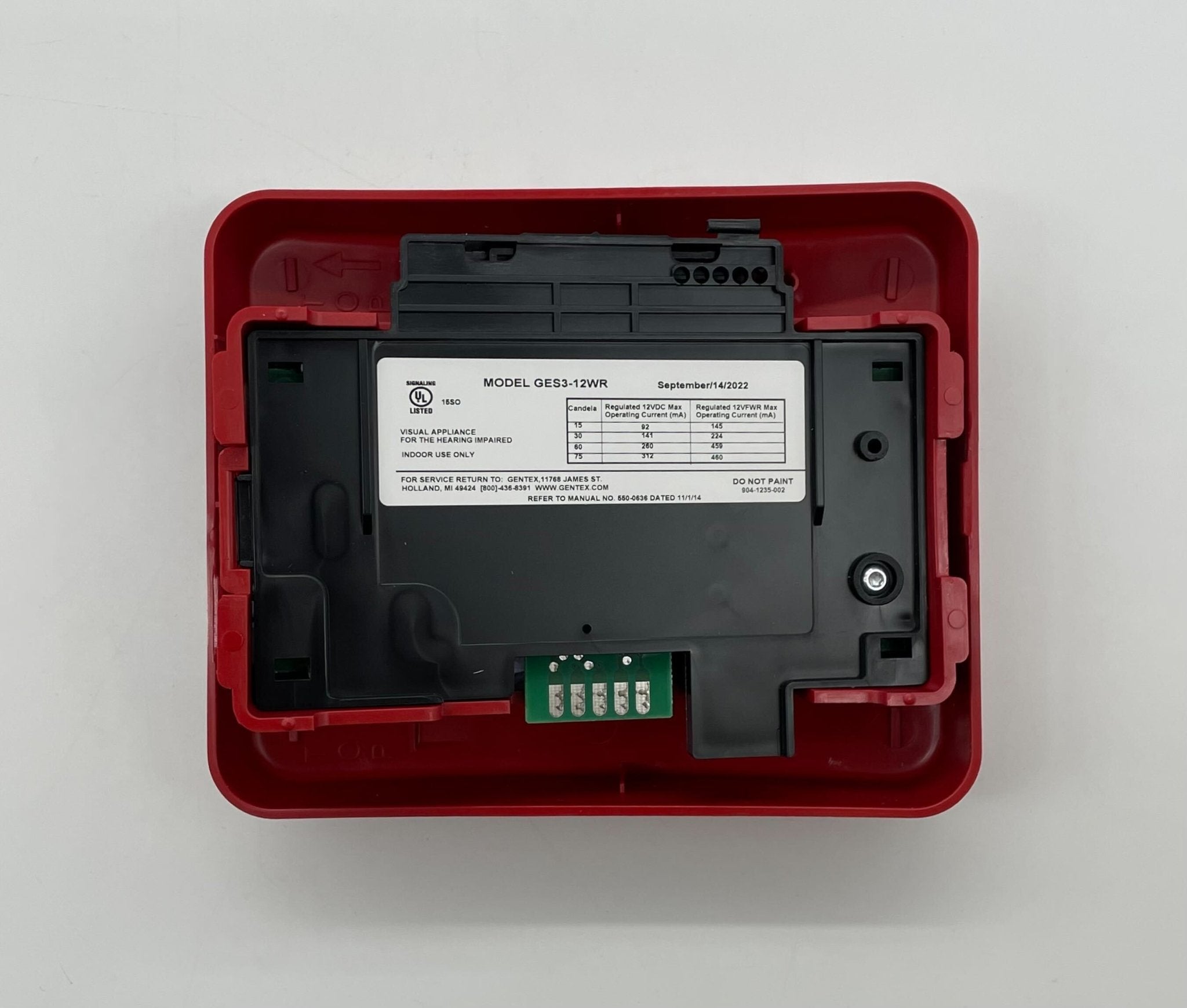 Gentex GES3-12WR - The Fire Alarm Supplier