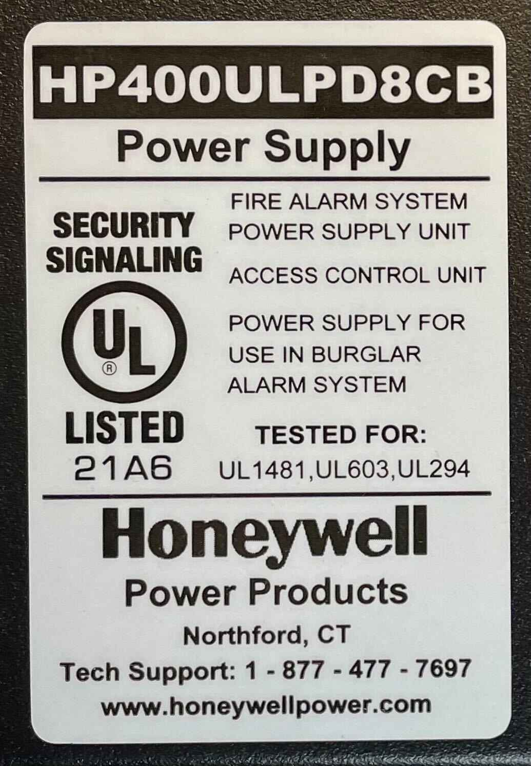 Honeywell HP400ULPD8CB Home Proprietary Power S - The Fire Alarm Supplier