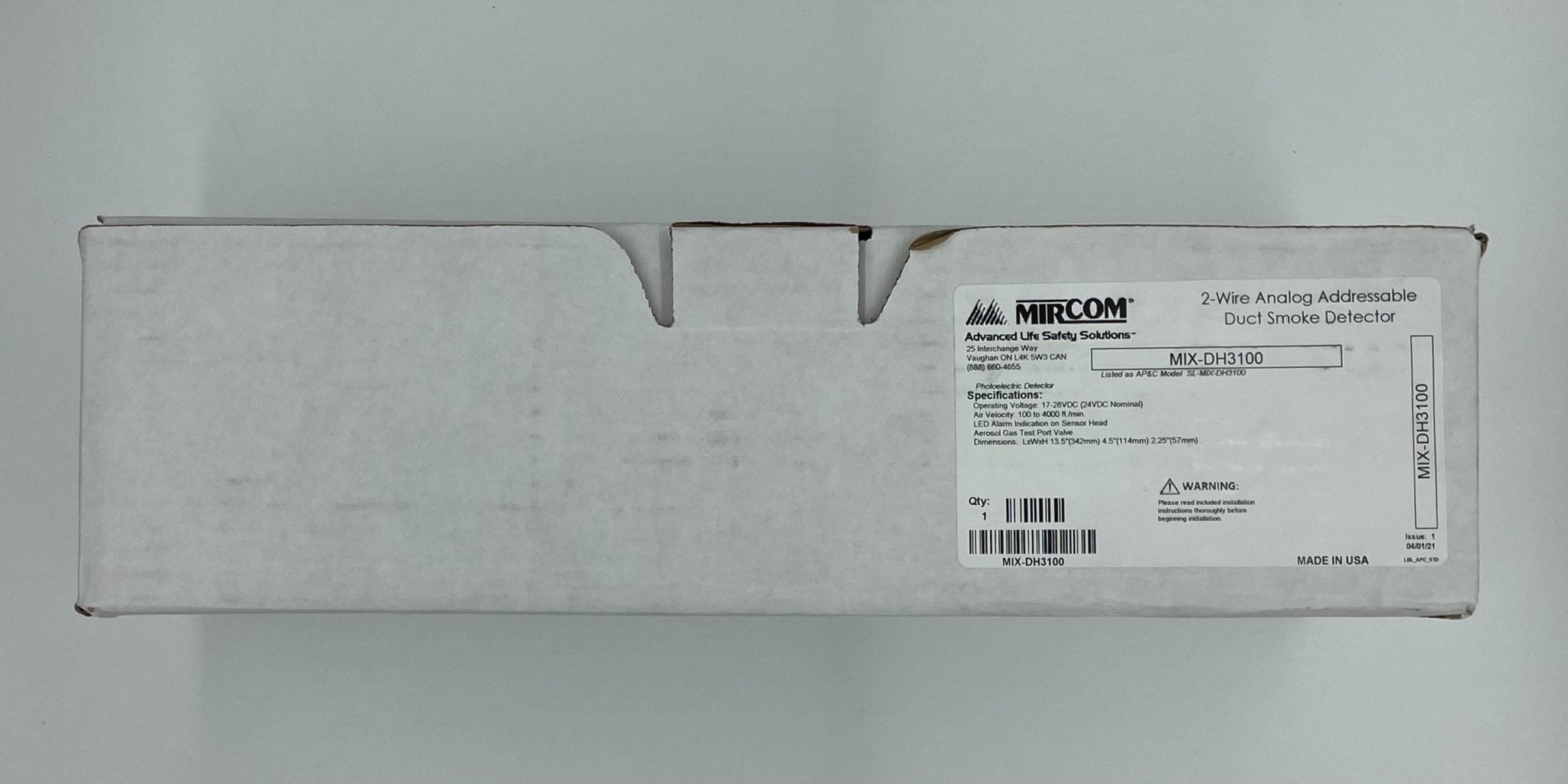 Mircom MIX-DH3100 Addressable Duct Smoke Detector - The Fire Alarm Supplier