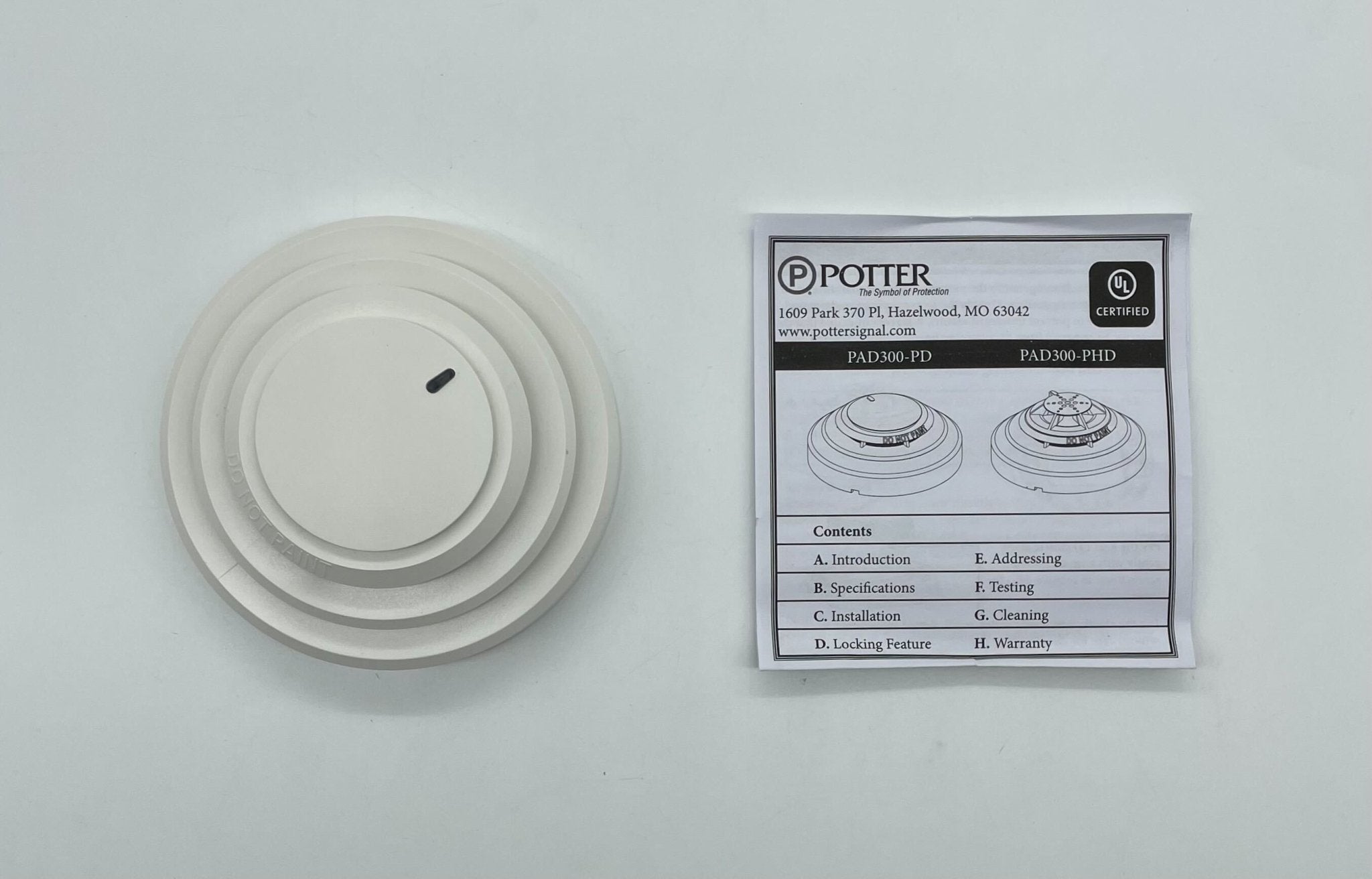 Potter PAD300-PD Photoelectric Smoke Detector - The Fire Alarm Supplier