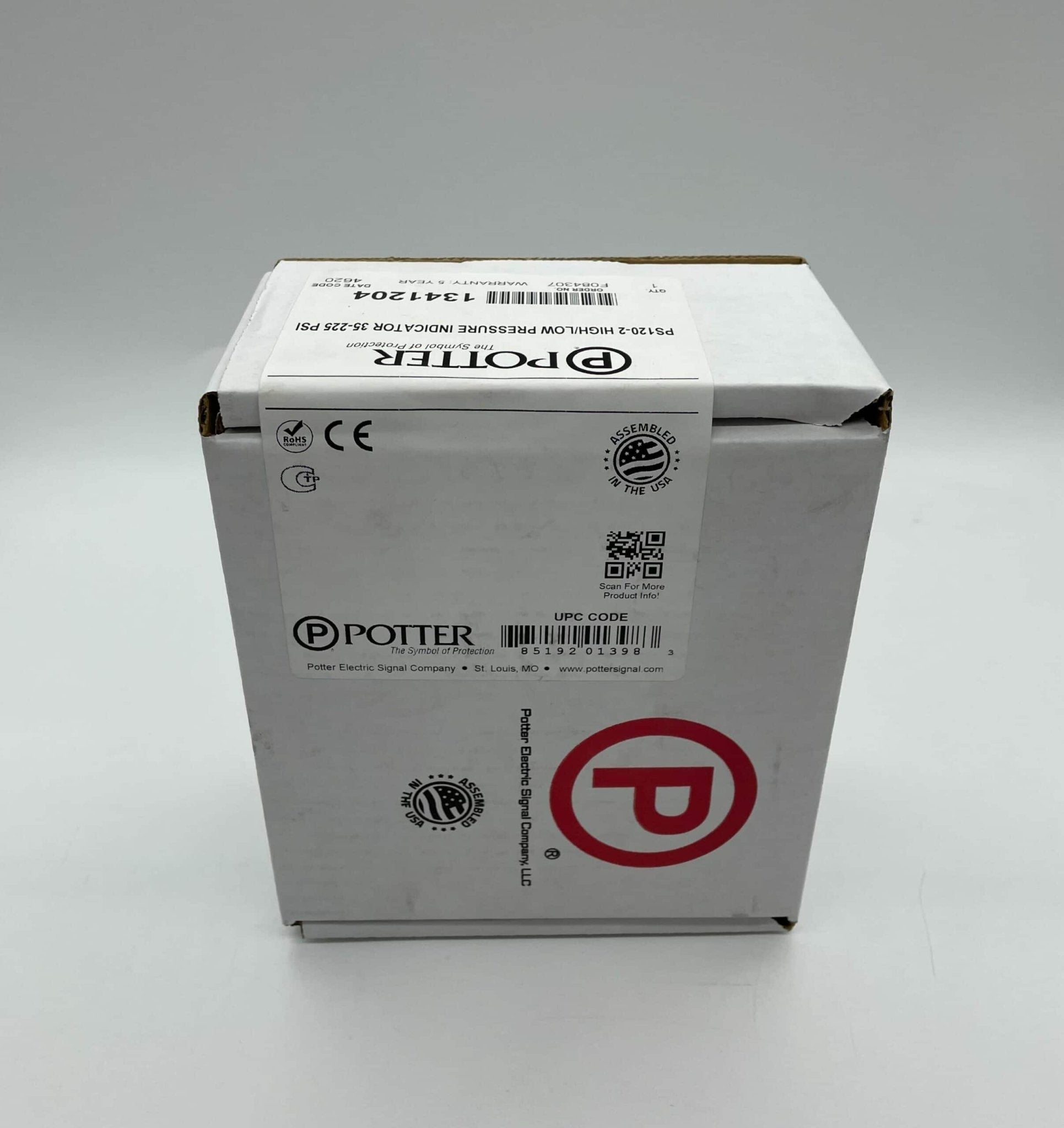 Potter PS120-2 High/Low, 60-175 PSI, DPDT - The Fire Alarm Supplier