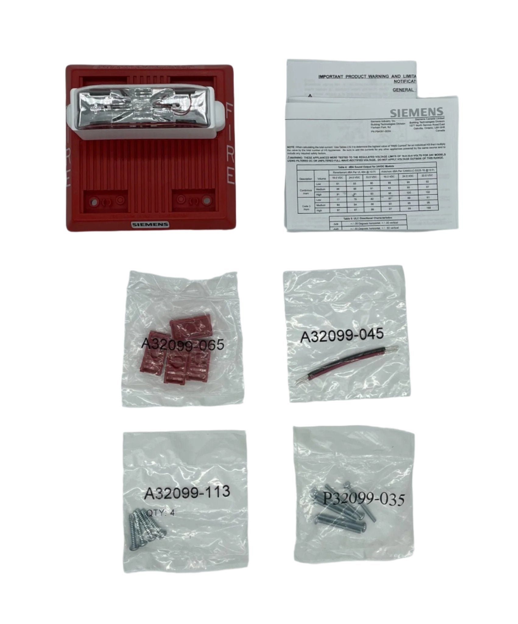 Siemens HS-MC-R Red Horn Strobe - The Fire Alarm Supplier