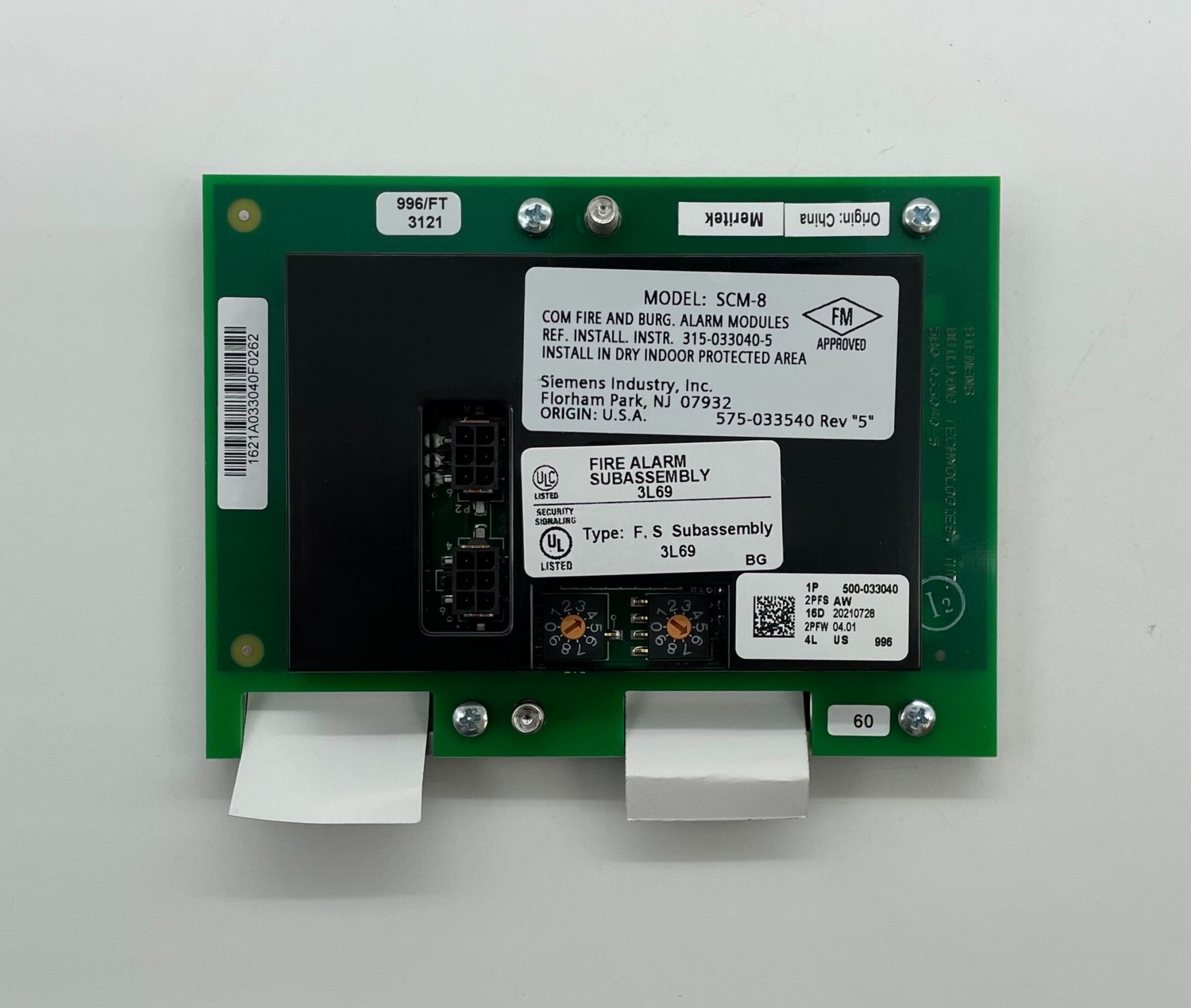 Siemens SCM-8 (8) Switch Module. Mounts To Id-Mp - The Fire Alarm Supplier