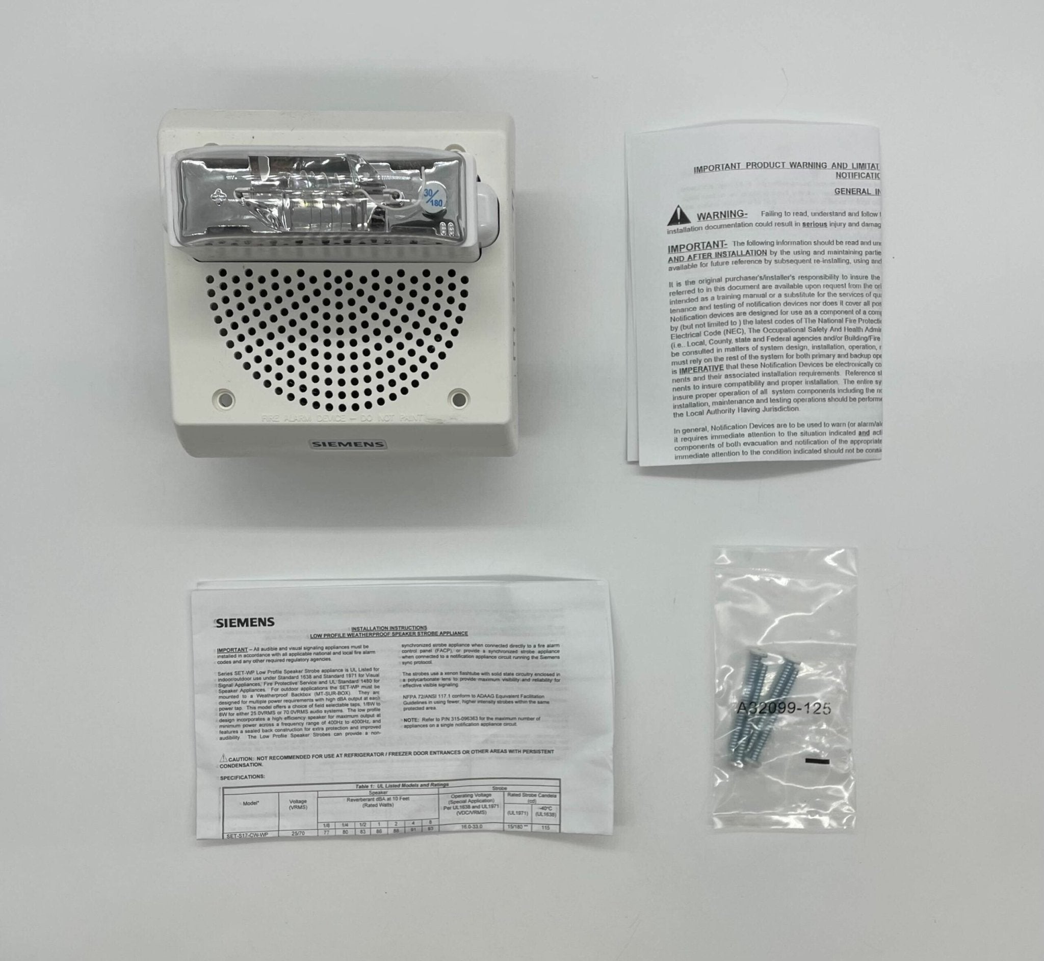 Siemens SET-S17-W-WP - The Fire Alarm Supplier