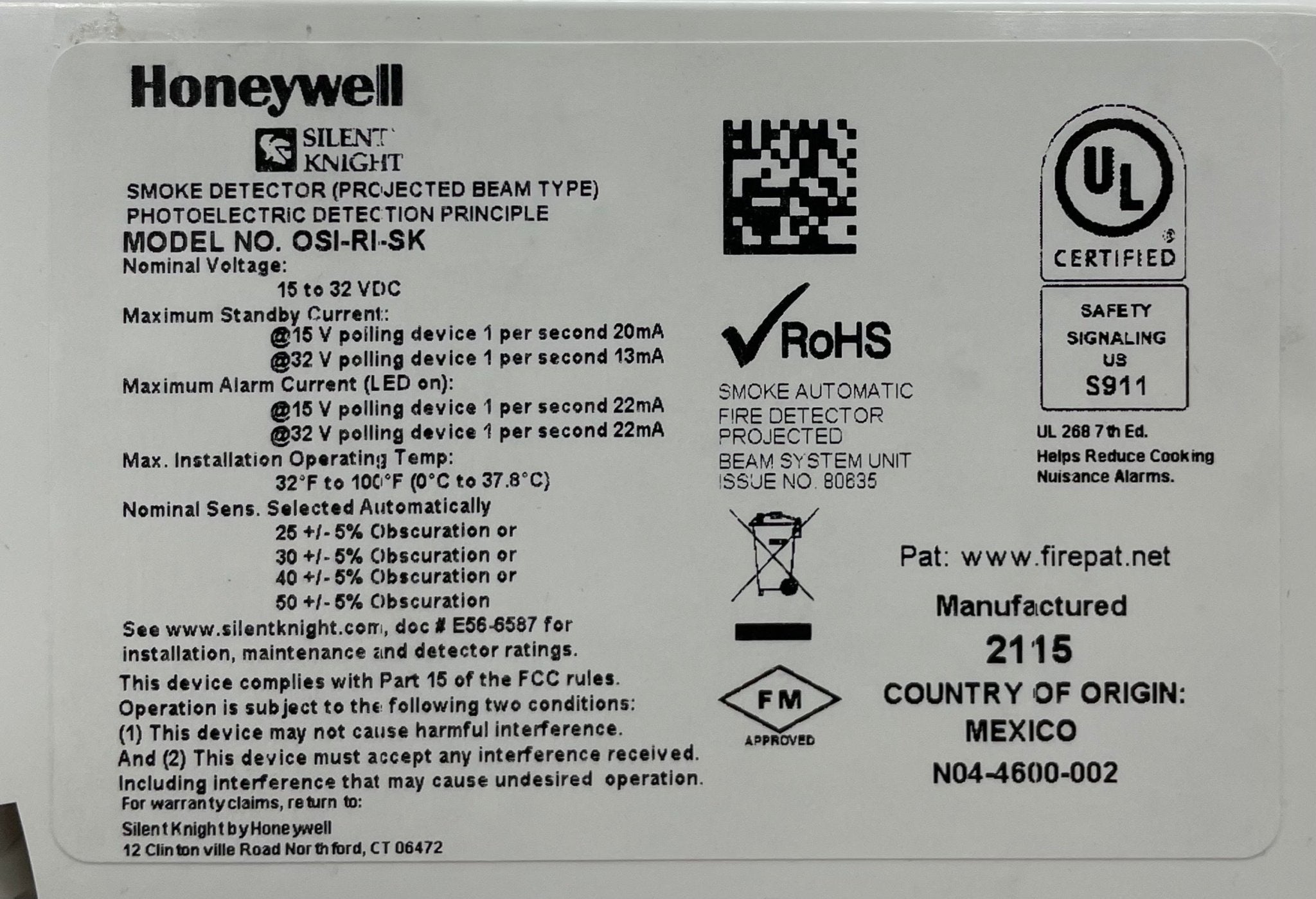 Silent Knight OSI-RI-SK - The Fire Alarm Supplier