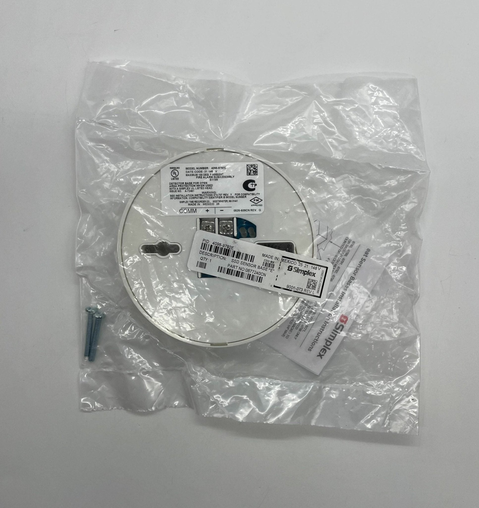 Simplex 4098-9792E Ssd Sensor Base - The Fire Alarm Supplier