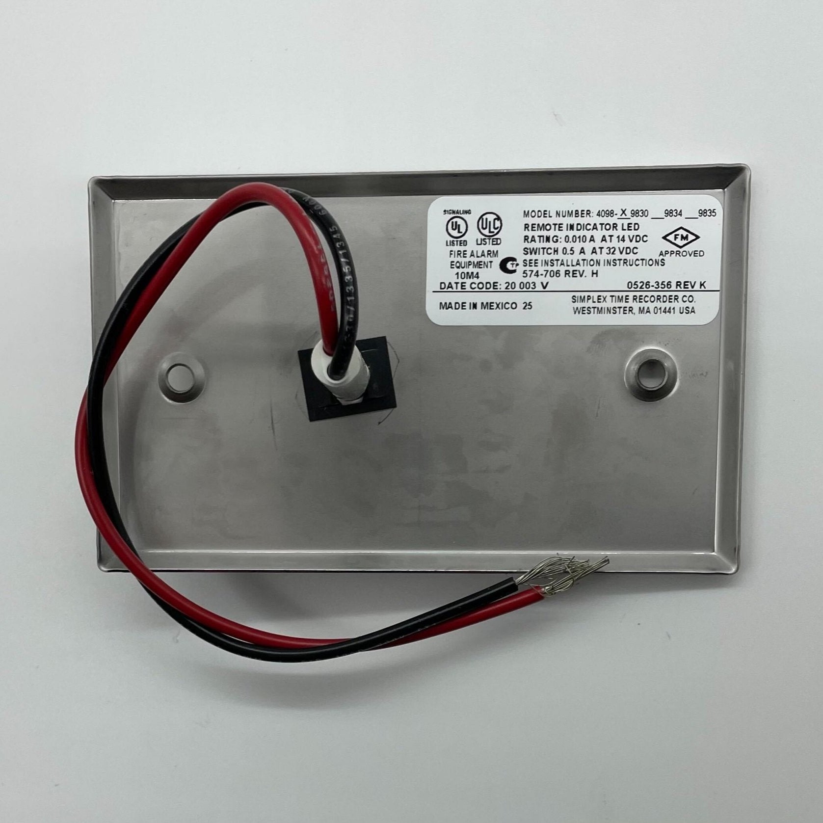 Simplex 4098-9830 Remote Red LED Alarm Indicator - The Fire Alarm Supplier