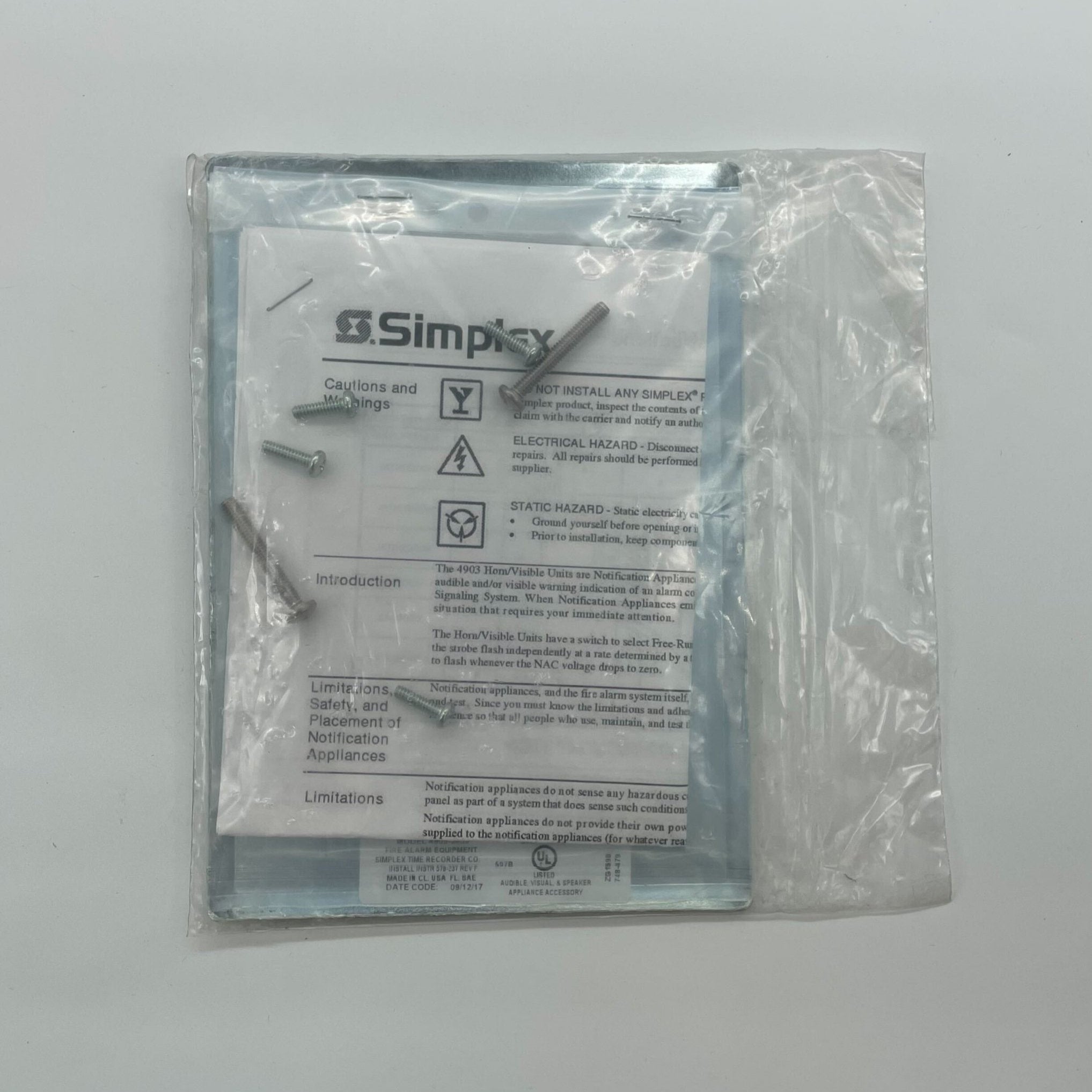 Simplex 4905-9939 A/V Adaptor Plate - The Fire Alarm Supplier