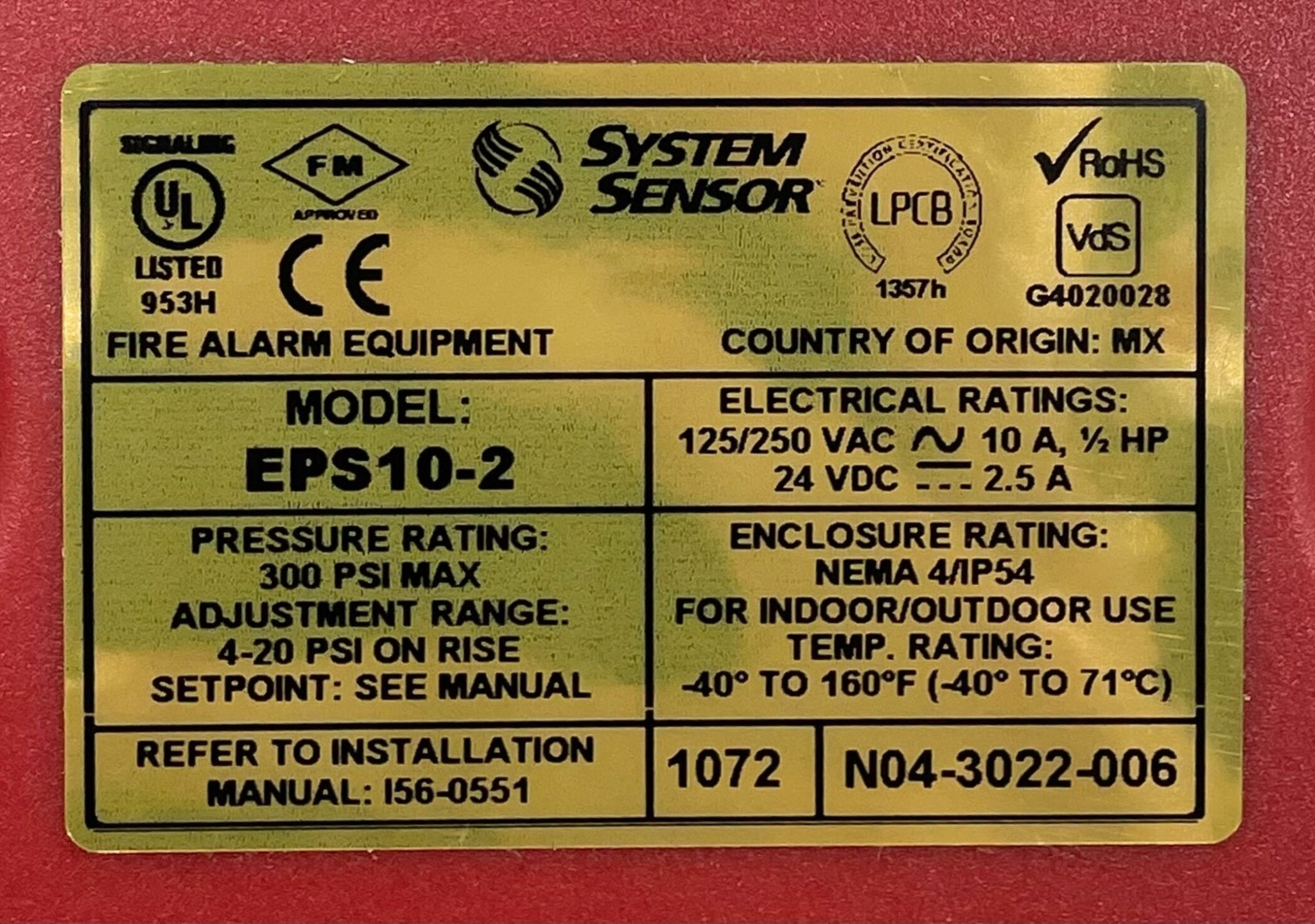 System Sensor EPS10-2 - The Fire Alarm Supplier