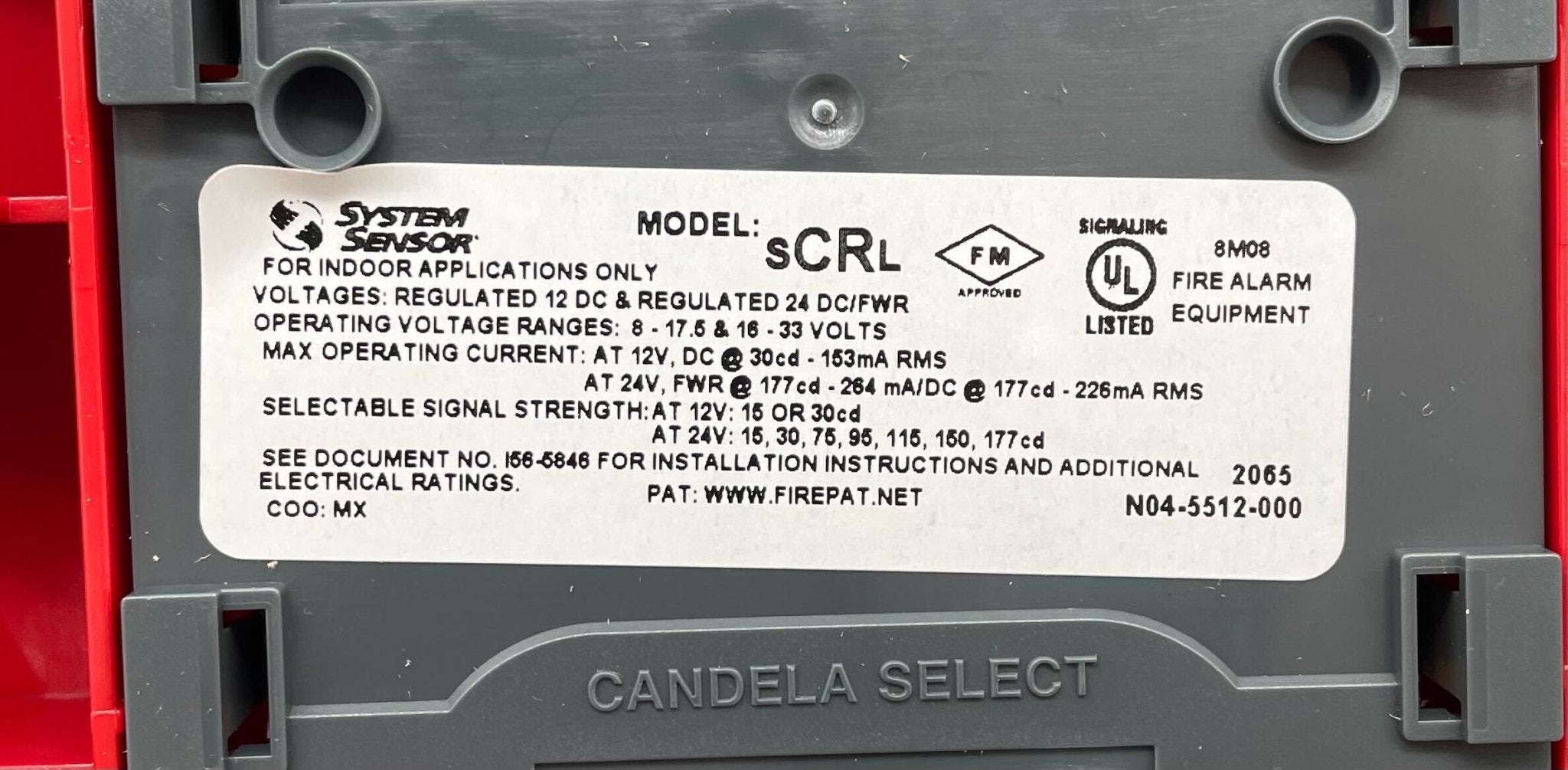 System Sensor SCRL - The Fire Alarm Supplier