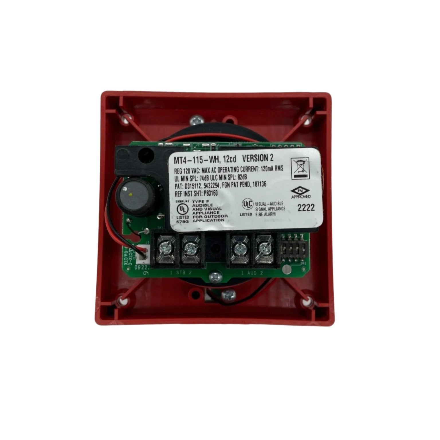 Wheelock MT4-115-WH-VFR - The Fire Alarm Supplier