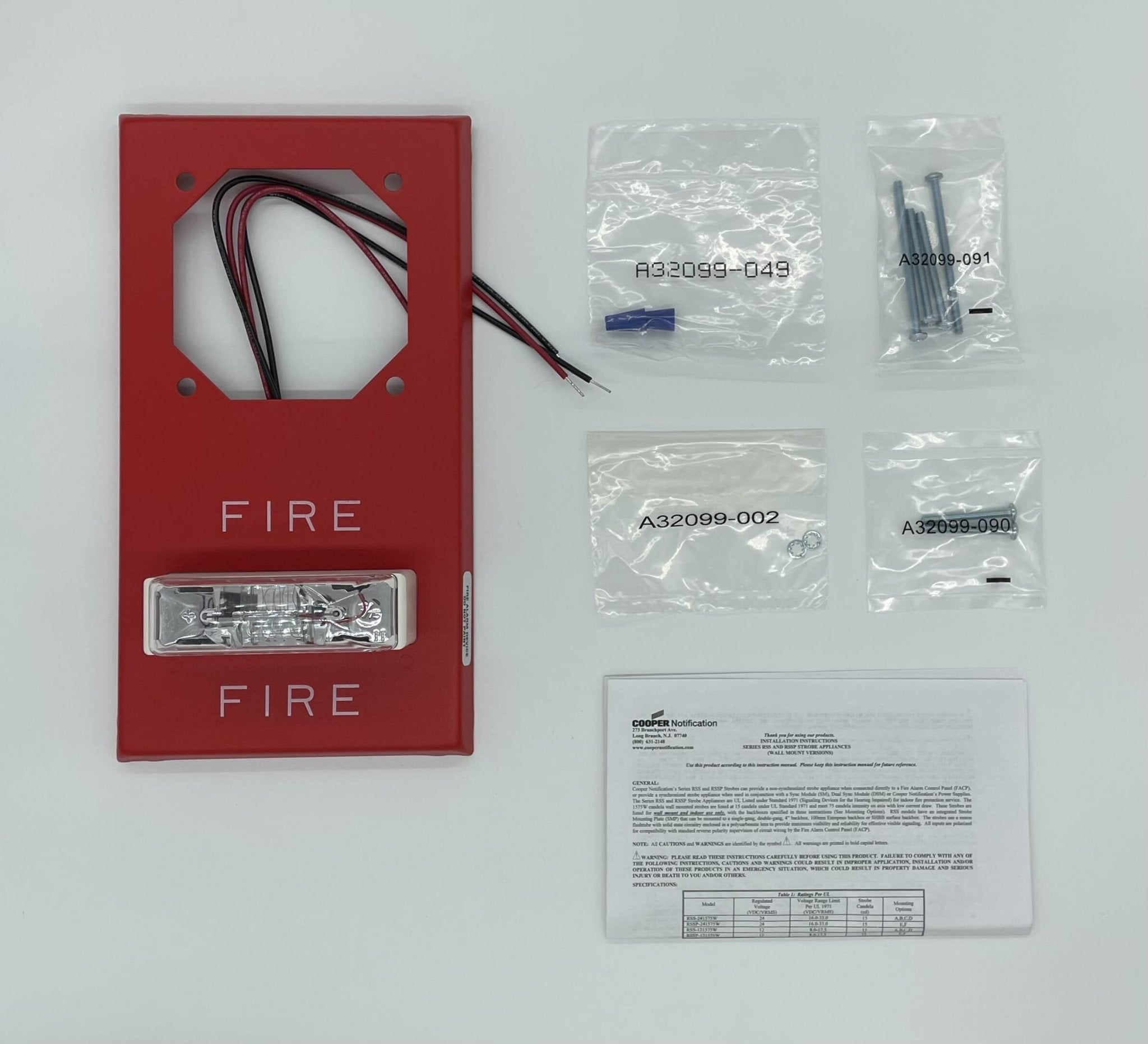 Wheelock RSSP-121575W-FR Strobe Plate Wall Mount - The Fire Alarm Supplier